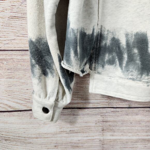 Pol Jacket Womens Small French Terry Tie Dyed Button Down Oversized Y2K Grunge - Picture 6 of 10